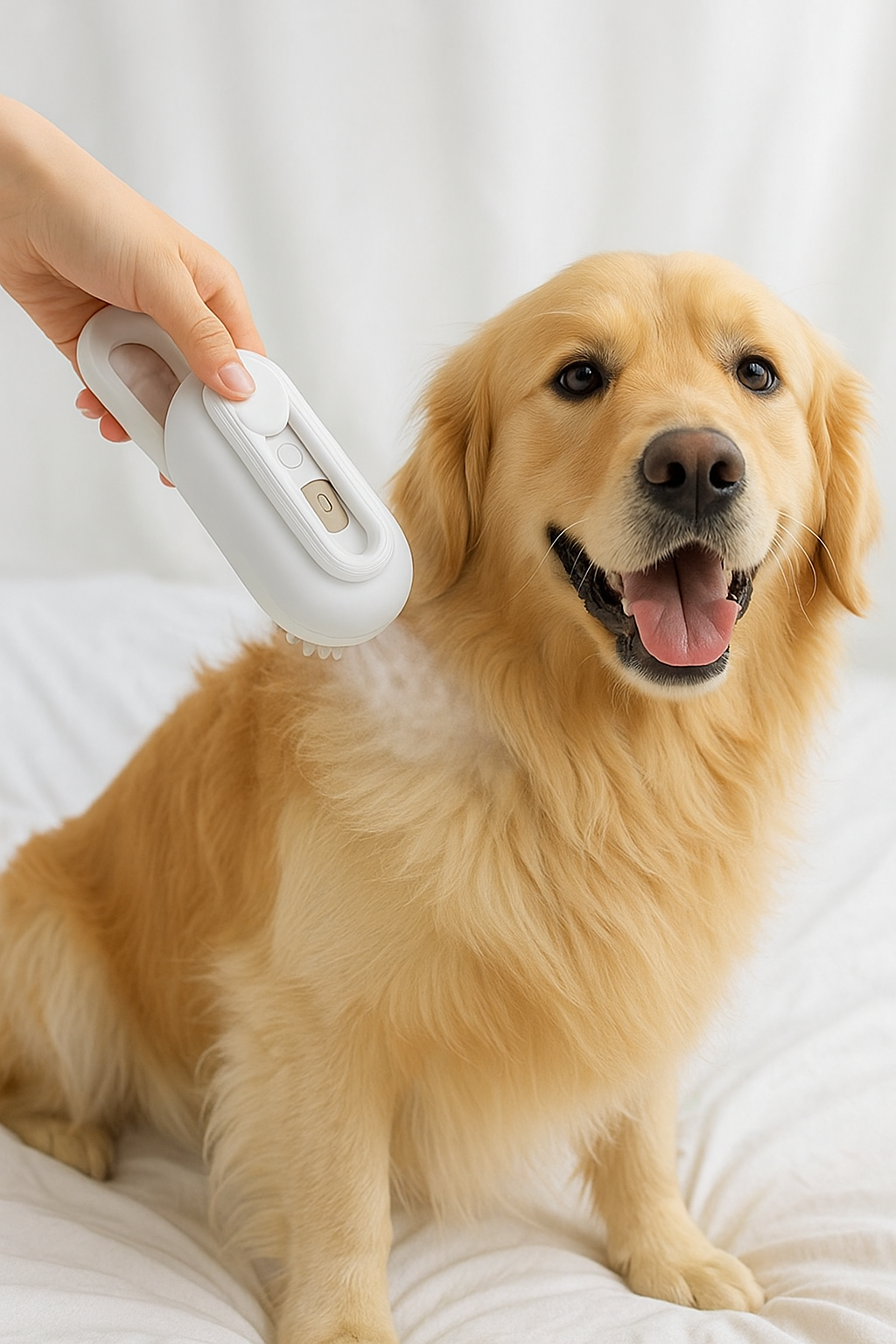 Cepillo de vapor para gatos y perros